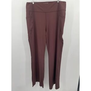 True Religion Womens Brown Branded Bootcut Leggings Size XXL